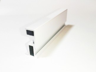 Вертикальний профіль з пазом під ущільнювач Баварія Білий глянець 5,1м