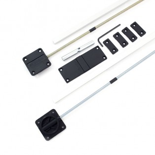 Вирівнювач двері L-1920мм  (из 2 частей, Білий)