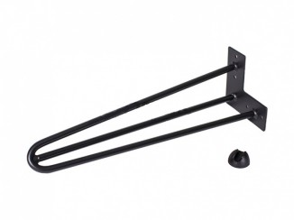 Нога прутова з підніжкою Н=406мм (чорна)