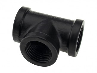 Кріплення Т- образне труб D-19мм Чорне для полиць Pipe