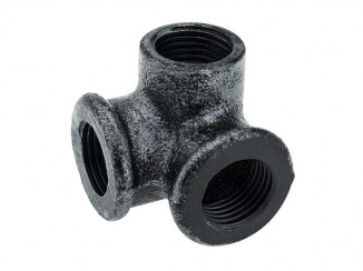 Кріплення кутове трьох труб D-19мм ретро для полиць Pipe