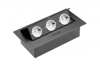 Подовжувач GTV 3 розетки SCHUKO Чорний (AE-PB03GS-20)