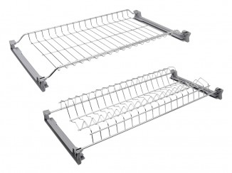 Сушка для посуду фасад 800 INOXA 701 нержавіюча сталь (2 полиці та 4 кріплення)
