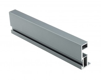 Вертикальний профіль з пазом під ущільнювач Баварія Димчастий сірий 5,1м (вес 0,404/м)