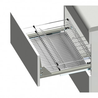 Корзина висувна REJS висока з розділом для тарілок 800 L-450 повний висув (WE29.0071.01.001)