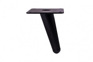 Ніжка меблева конусна похила чорна h-200мм