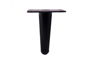 Ніжка меблева конусна пряма чорна h-150мм