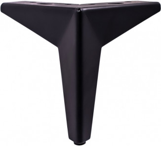 Ніжка меблева кутова фігурна чорна h-150мм