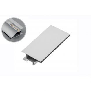 Профіль у верхній модуль + лінза+резинка 3м срібло (18мм)