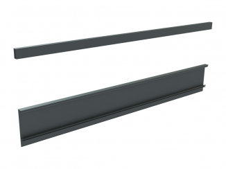 Передня панель для внутрішнього ящика GIFF FlatBox L=1200мм H=199мм графіт