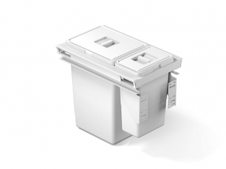 Смітник Рама 40 + мусорні баки (24л+8л) білий (PKK-1640 P1)