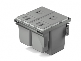 Смітник Рама 60 + мусорні баки (24л+24л+8л+8л) графіт (PKK-1660 P32)