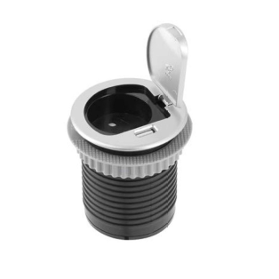 Подовжувач CHARGER MINI 60мм 1роз 1хUSB 2,4А, 1.9м, алюміній (AE-BPW1U1UCH-53)