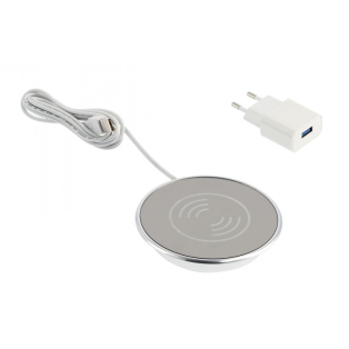 Безпровідний зарядний пристрій LUX, врізний з блоком живлення USB 2м (AE-ZLADLUX-40)