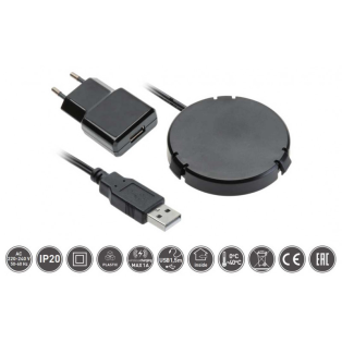 Безпровідний зарядний пристрій під стільницю, кабель 1,5м (AE-ZLADPOD-20)