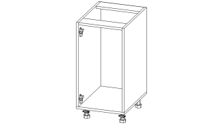 Н02_1БФ  Модуль нижній без полиць 400*820*510 Білий