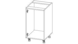 Н02_1БФ Модуль нижній без полиць 450*820*510 Білий