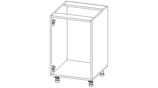 Н02_1БФ Модуль нижній без полиць 500*820*510 Білий