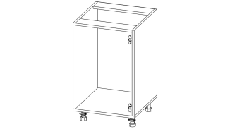 Н02_2БФ Модуль нижній без полиць 500*820*510 Білий