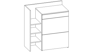 Комод під взуття із полицями