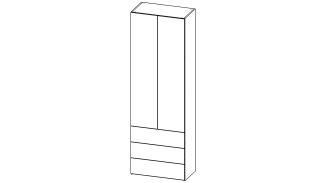 Шафа із 3 шухлядами та полицею під взуття+опції