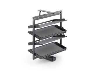 Обертова полка для взуття  антрацит (4пол) (WB-671x4 P35)