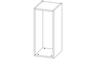 В01 Модуль верхній без полиць 300*720*332 Білий