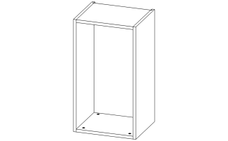 В01 Модуль верхній без полиць 400*720*332 Білий