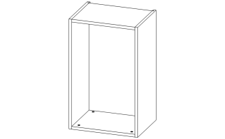 В01 Модуль верхній без полиць 450*720*332 Білий