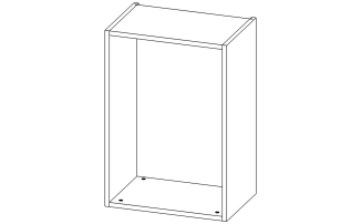 В01 Модуль верхній без полиць 500*720*332 Білий