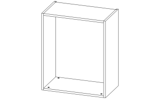 В01 Модуль верхній без полиць 600*720*332 Білий