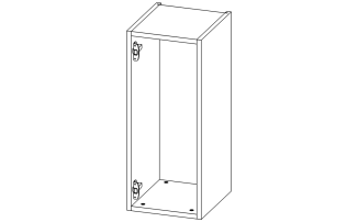В01_1БФ Модуль верхній без полиць 300*720*332 Білий