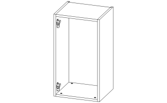 В01_1БФ Модуль верхній без полиць 400*720*332 Білий