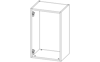 В01_1БФ Модуль верхній без полиць 450*720*332 Білий