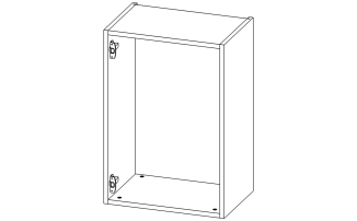 В01_1БФ Модуль верхній без полиць 500*720*332 Білий