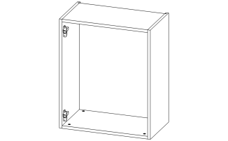 В01_1БФ Модуль верхній без полиць 600*720*332 Білий