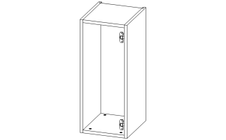 В01_2БФ Модуль верхній без полиць 300*720*332 Білий