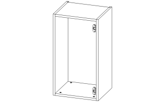 В01_2БФ Модуль верхній без полиць 400*720*332 Білий