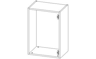 В01_2БФ Модуль верхній без полиць 500*720*332 Білий