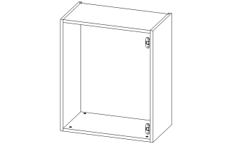 В01_2БФ Модуль верхній без полиць 600*720*332 Білий