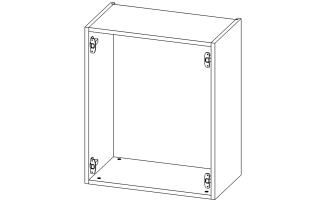 В01_3БФ Модуль верхній без полиць 600*720*332 Білий
