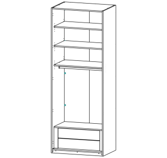 Шафа-розпашна 46 ДСП