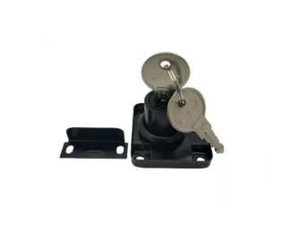 Замок GTV квадратний 138 стальний ключ ЧОРНИЙ (ZZ-KM-138-01-S20)