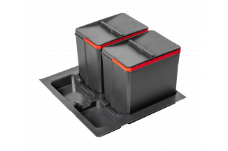 Контейнер для сортування AxiSpace ширина ящика 600мм, глибина 450/500мм, 2х15л (PB-AS-600-2x15L-45)