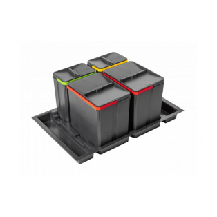 Контейнер для сортування AxiSpace ширина ящика 800мм, 2х15л, 2х7л (PB-AS-800-2x15L-2х7L-45)