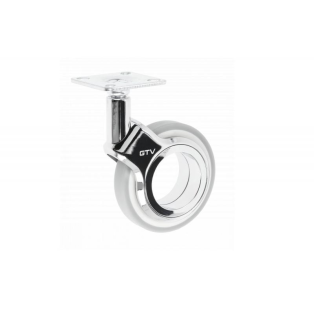 Ролик GTV GIRA, 75мм, 85кг, сіре/хром (KM-GIRA-75MM-BH-19)