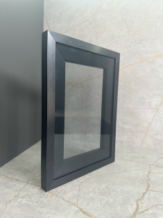 Фасад алюмінієвий профіль D4 чорний браш