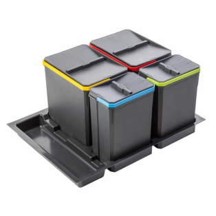 Контейнерна система AxiSpace Graphene в базу 700мм, 2*15л, 2*7л (PB-AS-700-2х15L-2Х7L)