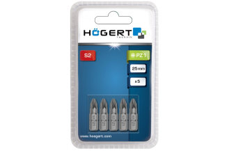 Набір біт PZ1, 25мм сталь S2, 5шт HOGERT (HT1S314)