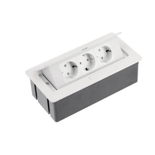 Подовжувач настільний SOFT, 3xSchuko 230V AC, 16A, 3600W, 1.5m кабель з вилкою,білий (AE-PBSC3GS-10)